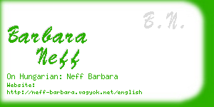 barbara neff business card